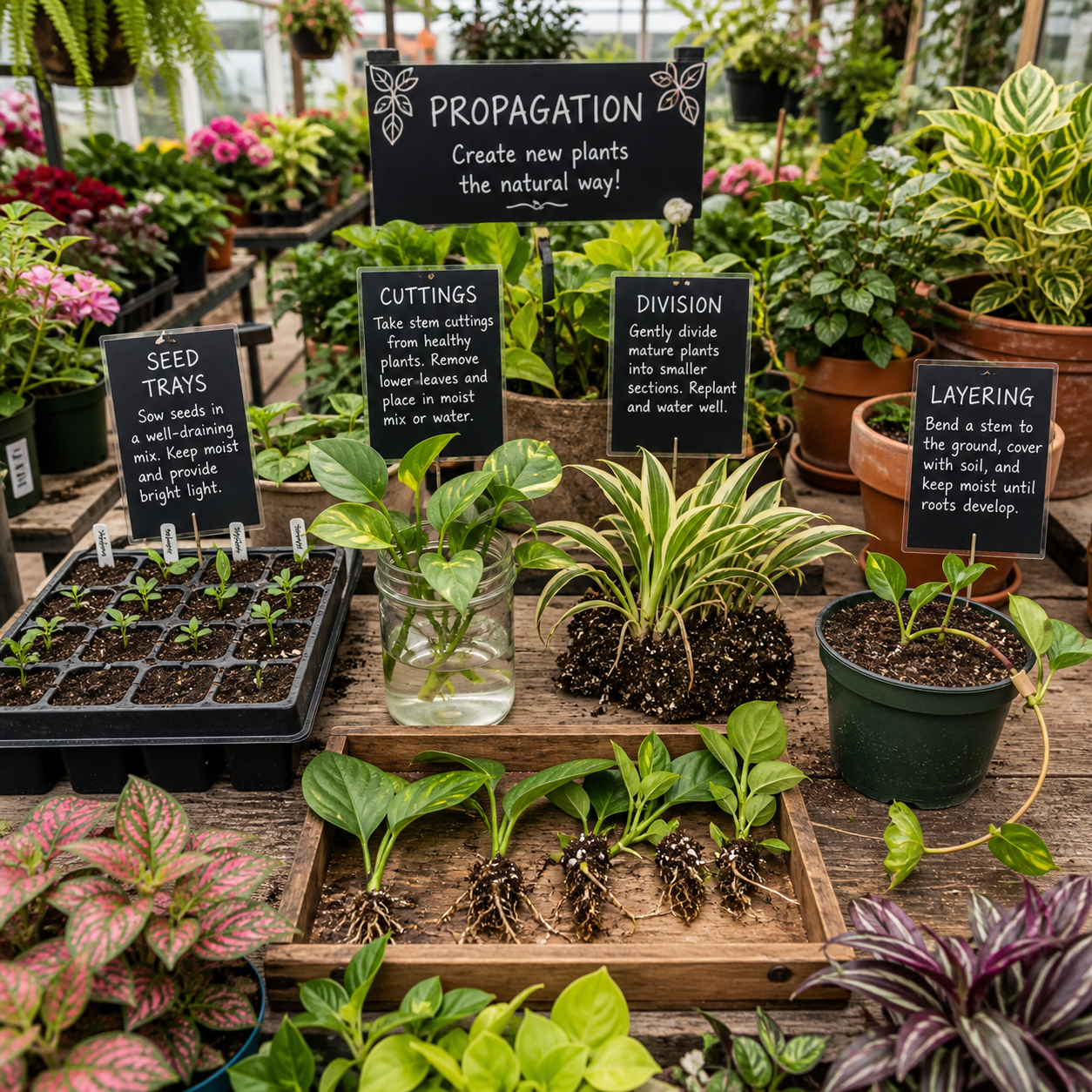 Cultivo y propagación de plantas ornamentales: técnicas básicas