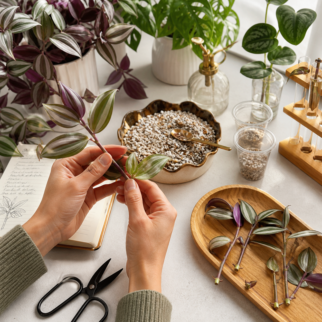 Esquejes de plantas ornamentales: paso a paso para principiantes